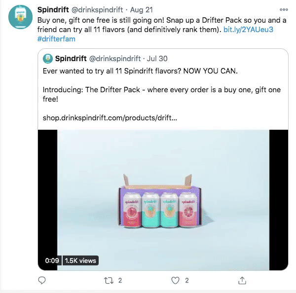 Twitter Video Requirements: Short and simple ad by Spindrift