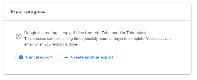 How to download your own Youtube videos: Your files will begin to export