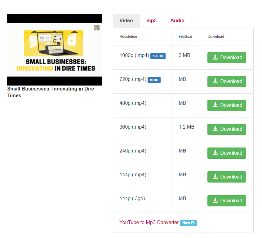 How to download your own Youtube videos: Choose a suitable download quality