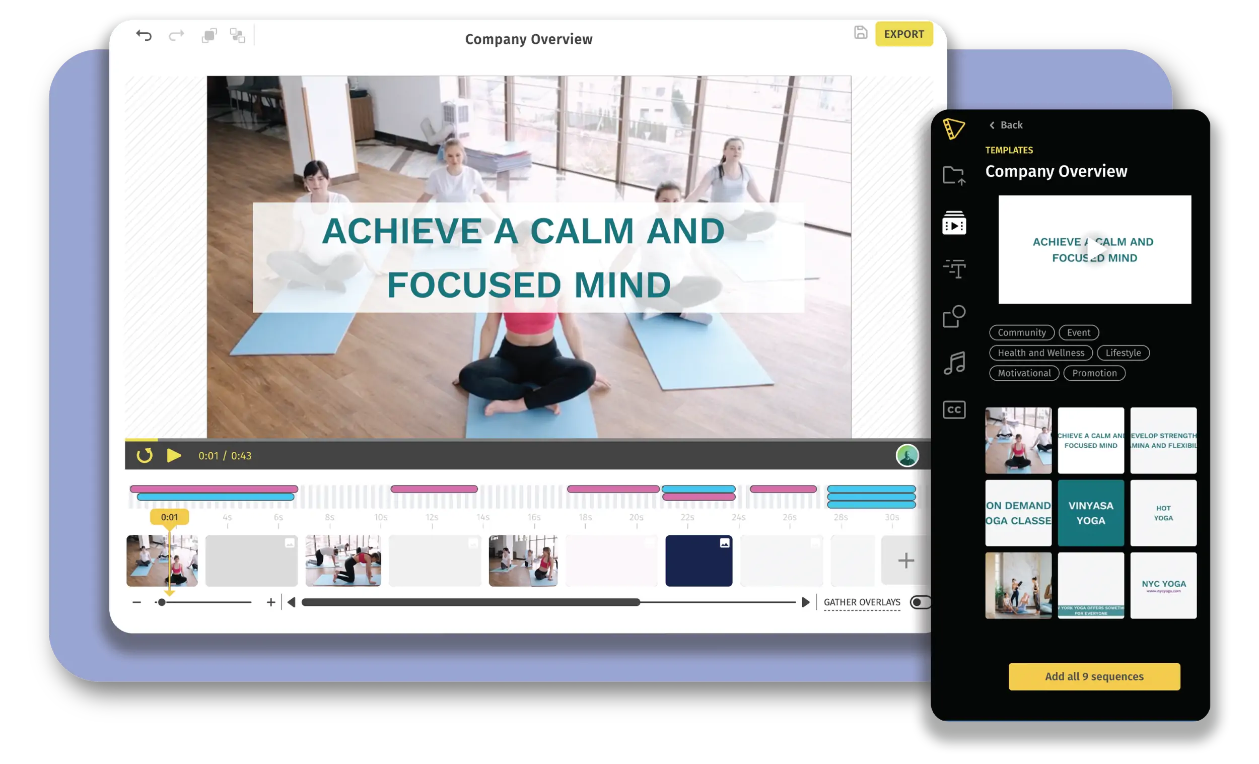 Video design elements for your yoga videos